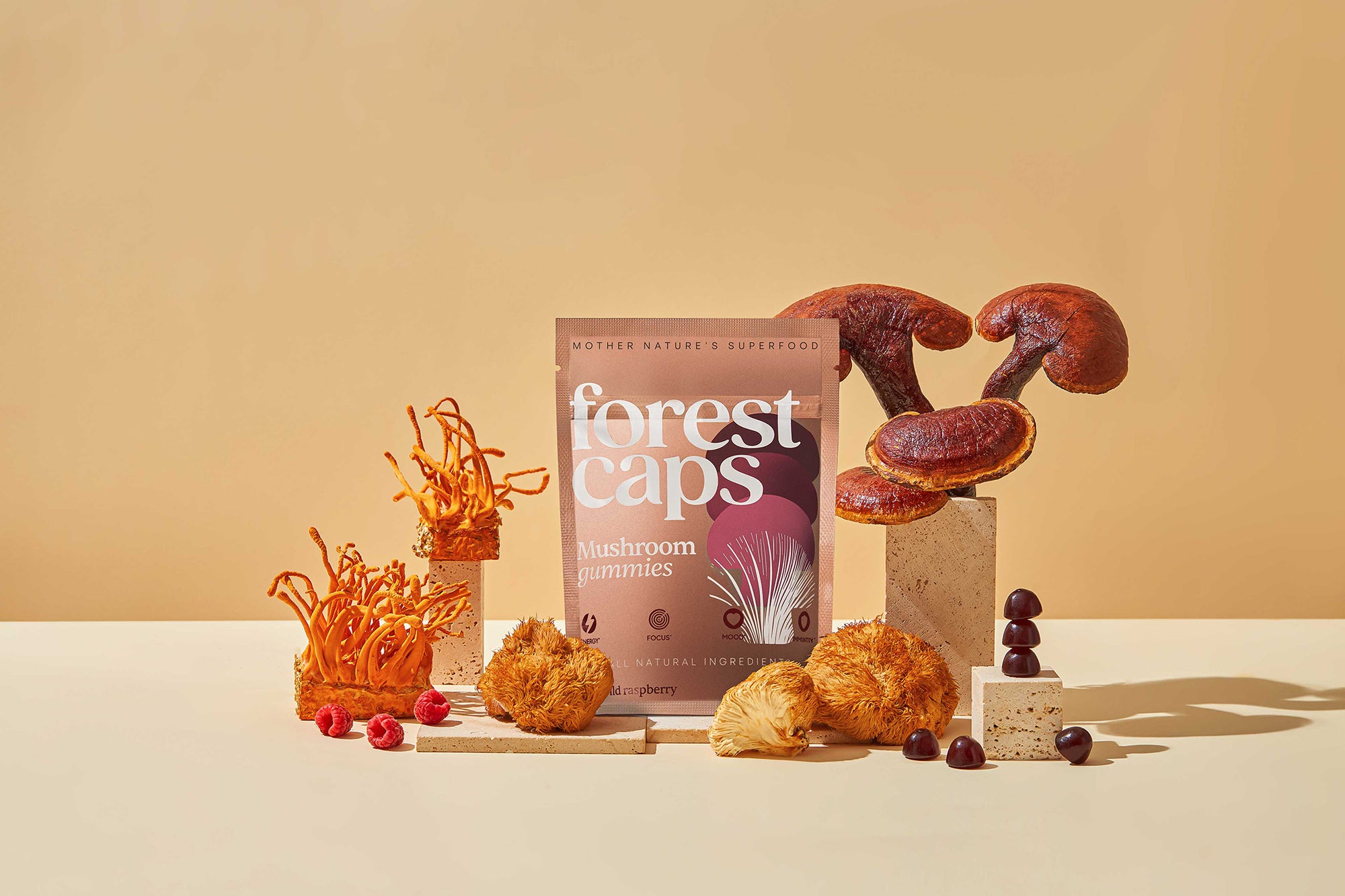 Forest Caps mushroom gummies, functional mushrooms, mushroom gummy ritual